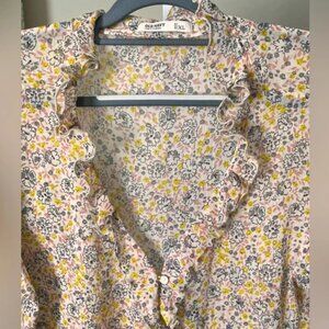 Old Navy sheer floral 3/4 sleeved blouse